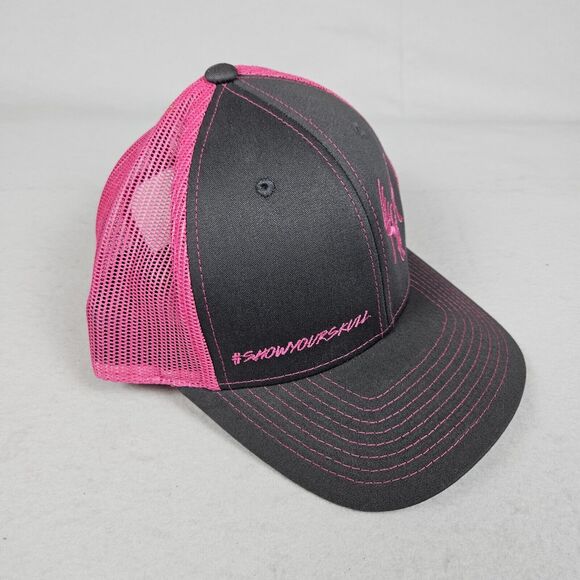 Richardson 112 Hunting Elk Pink Hat Cap Snapback Womens Trucker Show Your Skull - Picture 2 of 8